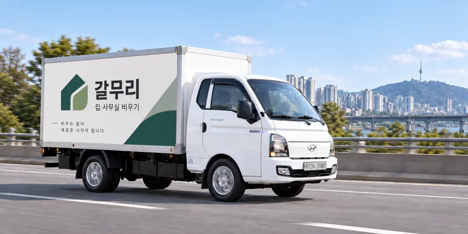 갈무리 작업 차량을 그린 그림, 온수동 유품정리